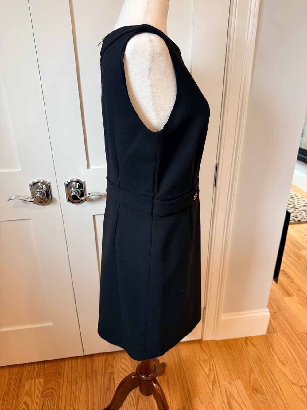 Tory Burch Black Sleeveless Sheath Midi Dress - Picture 7 of 10